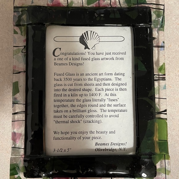 Fused Glass Frame by Beames Designs! for a 3.5”x5” - Picture 2 of 6